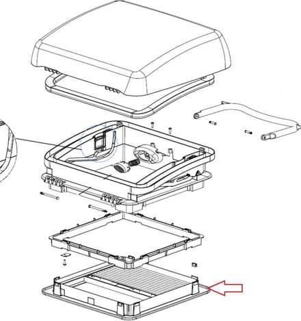 Dometic Micro Heki Binnenkader 23-42 met Hor