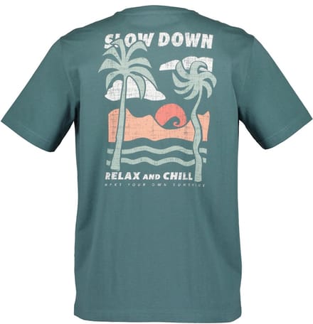 Blue Seven - Shirt 302867 groen + print achterzijde KM - maat XXL
