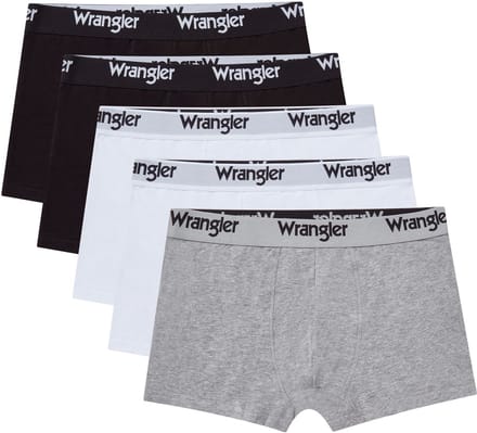 Wrangler - Boxershorts - Willox - Black/Grey/White - 5-pack - XL