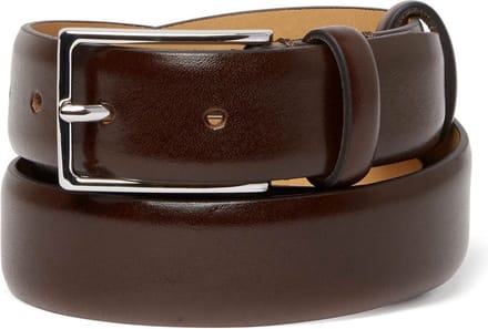 SADDLER Leren Riem Palm Belt W105 Black / Cognac Bruine