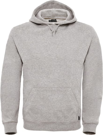 Basic hoodie - heather grey - 3XL - soBAD. | Crewneck | 100% Organic | Unisex | Sweater heren | Sweater dames