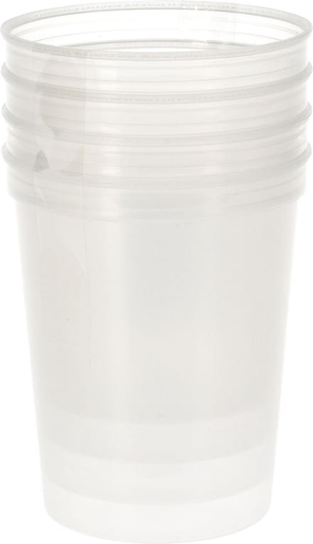 Re-Usable Transparant Drinkbeker PP 500ml set 6 stuks
