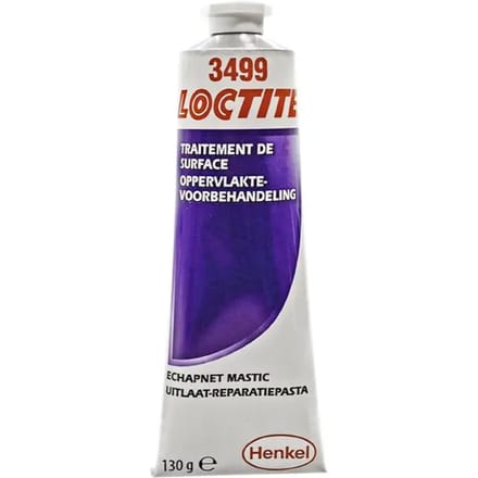 Motorfiets geluiddemper reparatie plamuur Loctite Ea 3499