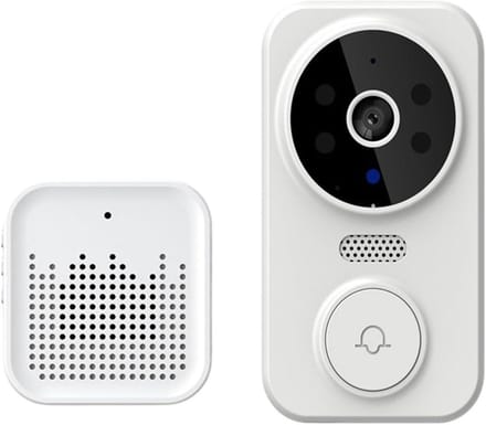 Videodeurbel Camera - Slimme Intercom - Huisbeveiliging Thuiskomst - HD Beeld Nachtzicht - 120 Graden Kijkhoek - Wit