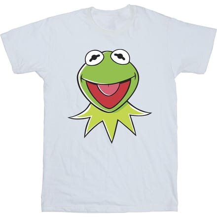 Disney Heren Muppets Kermit Hoofd T-Shirt (Wit)