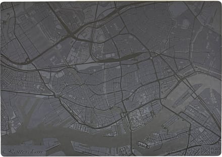 Place Maps Placemat Skyline Kopenhagen - Nyhavn - Kunstleer - Champagne - 1 Stuk