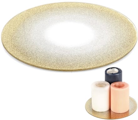 Vilde - Lustrerende Decoratieve Schotel - 20cm - Glazen - Gouden Glitter