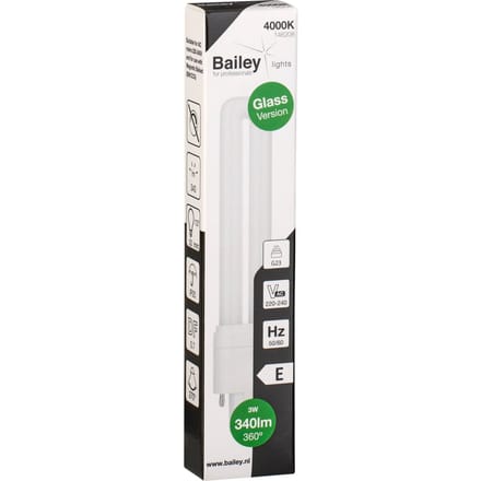 Bailey Led Pl Glas G23 3W 4000K 340Lm Retrofit Lamp - 146208