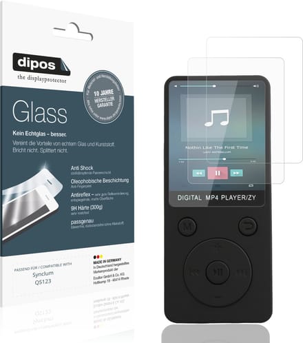 dipos – 2x Matte Pantserfolie geschikt voor Synclum QS123 | 9H Screenprotector