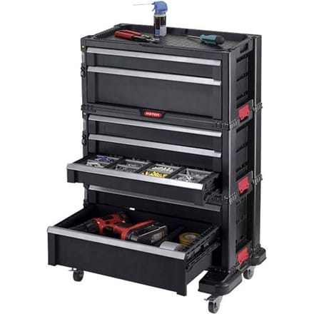 Keter Module Ladekast 7 lades  - 59,85x37,76x59,85cm – Zwart