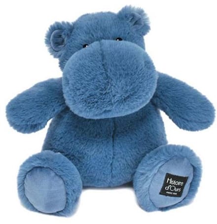 Pluche Hippo - Nijlpaard - Blauw - 25cm