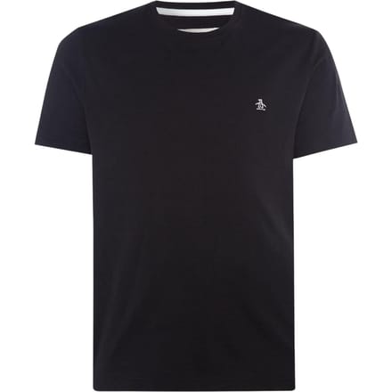Original Penguin Heren Pin Point Geborduurd T-Shirt (Zwart)