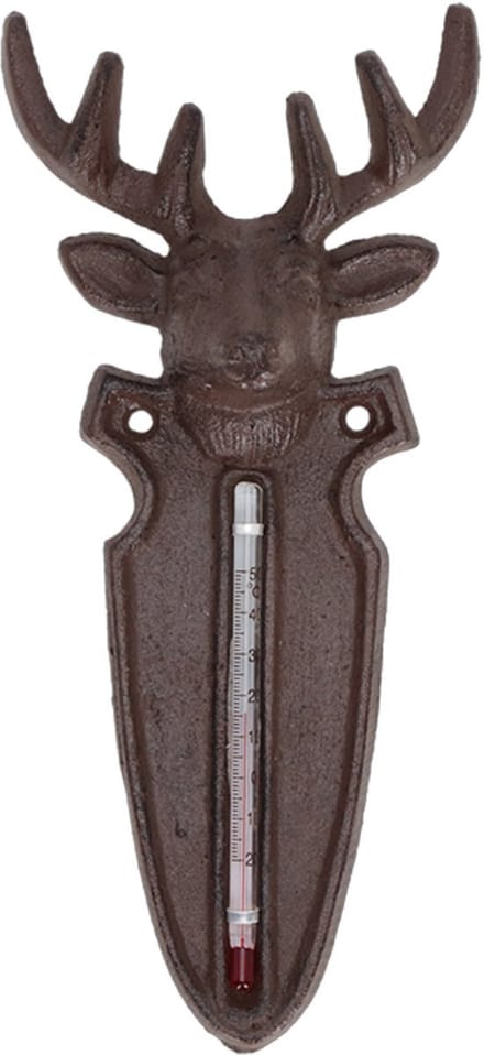 Thermometer Hert van gietijzer - 9,4 x 4,5 x 22 cm
