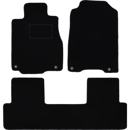 Zwarte velours vloermatten voor: Honda CR-V IV SUV (2011-2018)