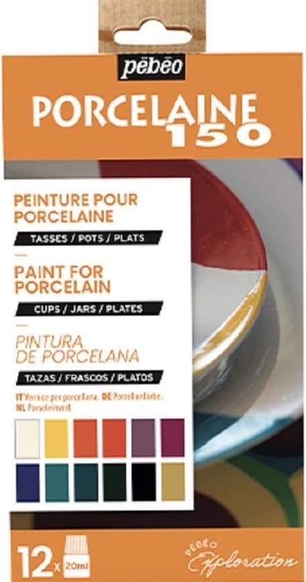 Porseleinverf - Exploration Set nr. 1 - Pebeo - 12 x 20 ml