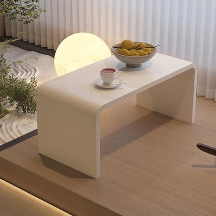 Acryl bijzettafel - C-tafel salontafel - Woonkamer organiseren - Eendelige constructie - 60x30x30 cm - Wit