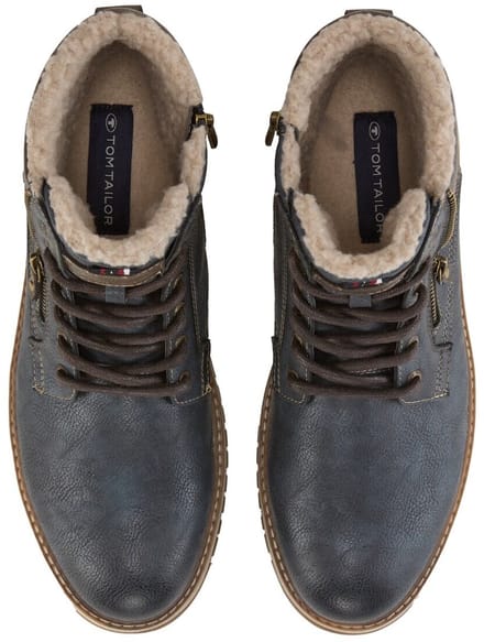 Tom Tailor - Waterdichte enkellaarsjes met voering - Maat 44 - navy