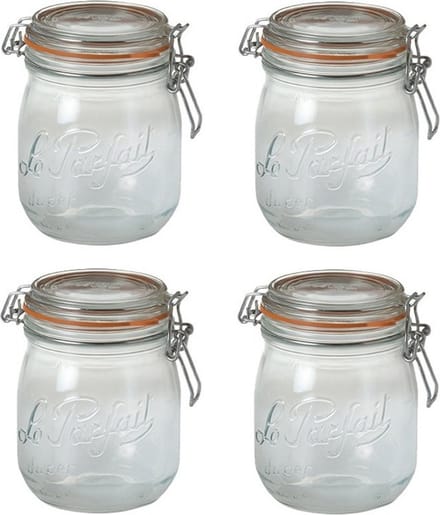8x stuks weckpot/inmaakpot met klepdeksel 0.5 liter