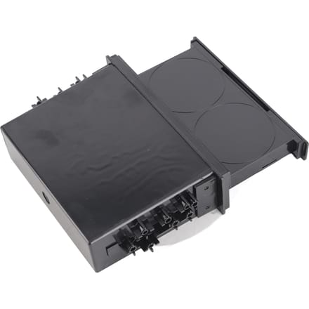 2 in 1 Autoradio Opbergdoos Multifunctioneel ABS Universeel 1DIN 2 Laags Zwart Bekerhouder voor gray