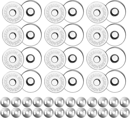 Magnetische drukknopen 14 mm, sluitingen voor tassen, portemonnees en jassen, set van 24