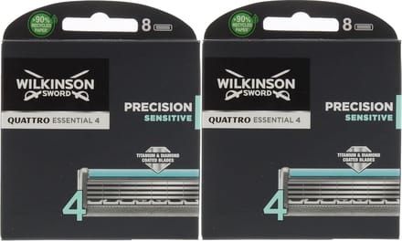 Sensitive Quattro Titanium Scheermesjes 16-pack voor een Comfortabele Scheerbeurt