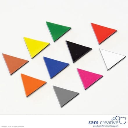 Sam Creative Whiteboard Magneten - Driehoek - 2x2x2 cm - Wit - 25 stuks