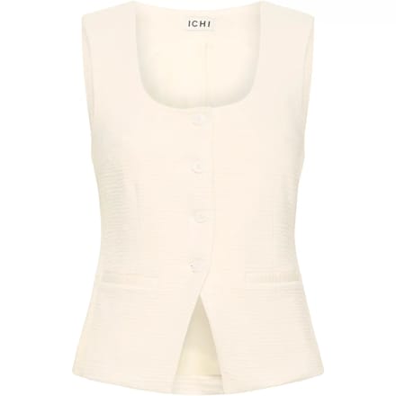 Bodywarmer van viscosemix met structuurpatroon model 'KATE LUMINA'