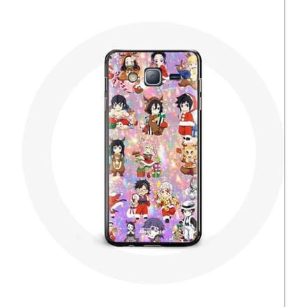 Coque pour Samsung Galaxy J3 2016 Demon slayer merry christmas affiche le cadeau de noël