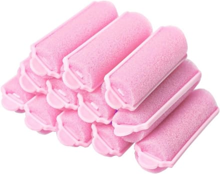 Haarrollers - Sponsrollers - Haar Krullen - Zacht Materiaal - 12 Stuks - Roze