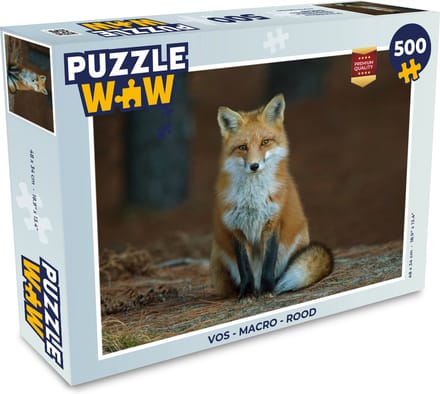 Puzzel Vos - Macro - Rood - Legpuzzel - Puzzel 500 stukjes