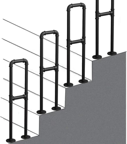 Leuning voor Trap - Trapleuning Handgreep - Veilig Traplopen - 200 Pond Belasting - 100 cm - Antraciet