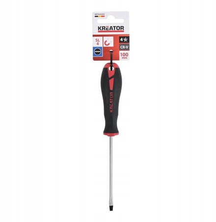 Platte schroevendraaier 4,0 x 100 mm met magnetische punt