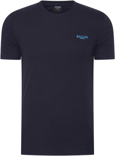 Heren Tee SS met Ballin Est. 2013 Mediterranean Backprint Shirt Print - Blauw - Maat M