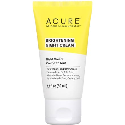 ACURE, Brightening Night Cream, 50 ml (1.7 fl oz) yellow
