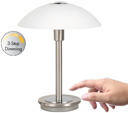 HighLight tafellamp Touch 26 cm - mat staal