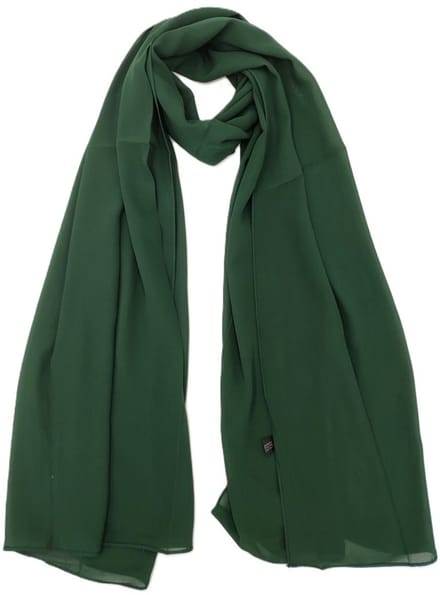 Lange dames sjaal Ditte-effen donker groen donker evergreen-omslagdoek-stola