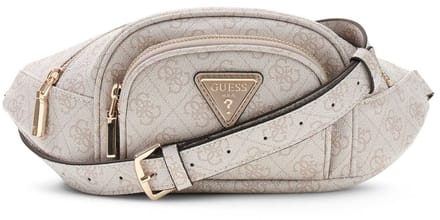 GUESS gordeltas schoudertas Latona Belt Bag Bone Logo crème