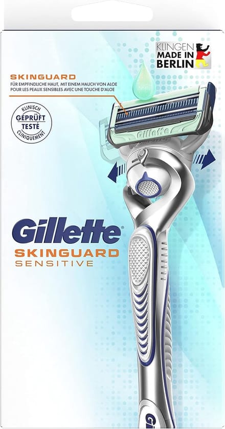Gillette Skinguard Sensitive - Scheerapparaat met Aloë Vera - 1 Navul Mesje