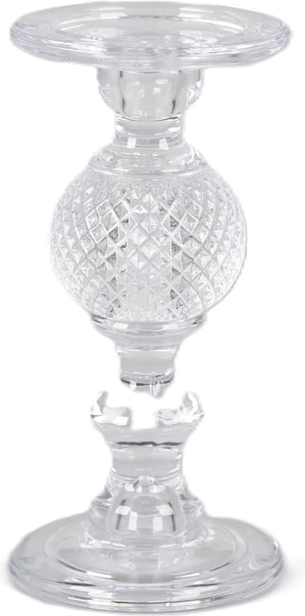 Rasteli - Kaarsenhouder - glas - transparant - D11,5 x H23,5 cm
