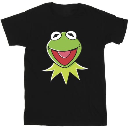 Disney Heren Muppets Kermit Hoofd T-Shirt (Zwart)
