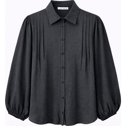 Gelaagde Ribbels Lange Mouwen Knopen Shirt