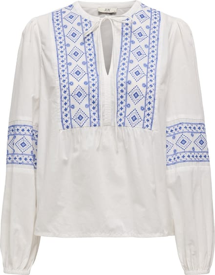 JDY Lulu Embroidery LS T-shirt Vrouwen - Maat L