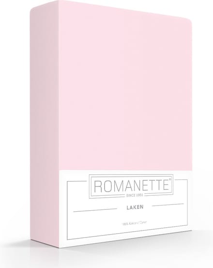 Katoenen Lakens Romanette Roze-150 x 250 cm