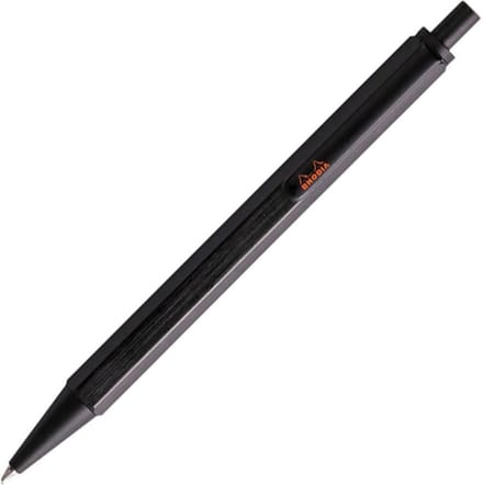 Rhodia Script Balpen – Zwart – 0.7 mm - Zwarte inkt