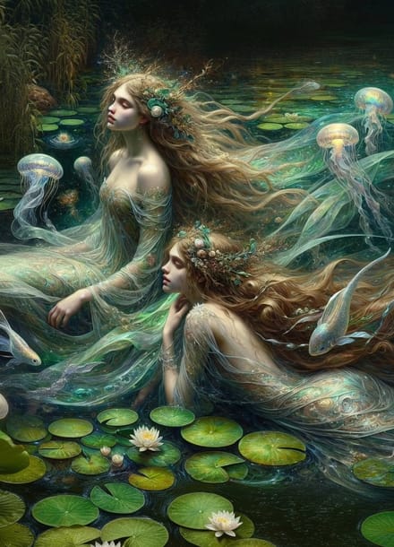 Song of the Water Sprits - Mint by Michelle decoupage papier A3