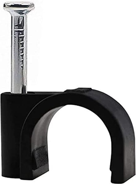 Tack Spijkerclips 3.5mm - Rond - Zwart - 100st per doosje