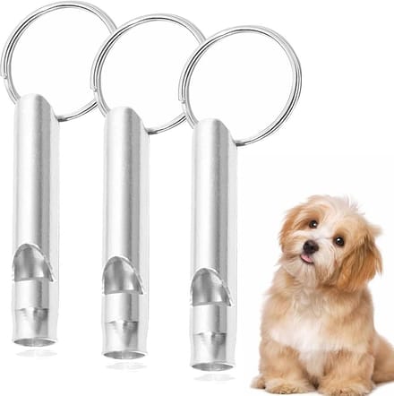Hondenfluitje voor Training - 3 Stuks Metalen Sleutelhanger