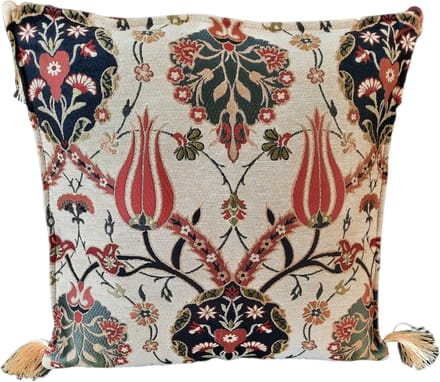 Kussenhoes 43x43 cm | Authentieke Turkse Motieven | Luxe Chenille Stof