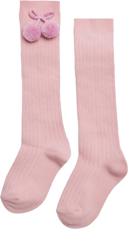 iN ControL 2pack kniekousen rib/pompom Roze 23/26
