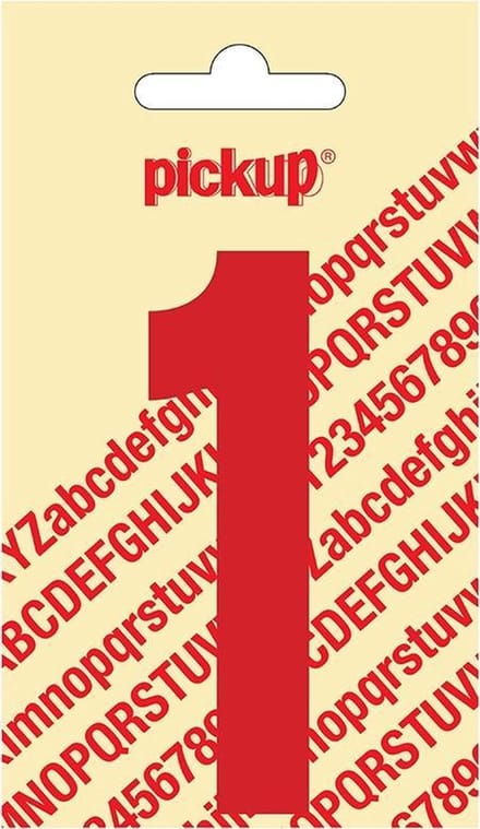 Pickup plakcijfer Nobel 90 mm rood 1 - 310220901